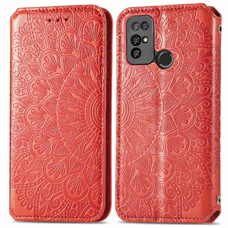 For Doogee X96 Pro Blooming Mandala Embossed Pattern Magnetic Horizontal Flip Leather Case with Holder & Card Slots & Wallet(Red) - More Brand by PMC Jewellery | Online Shopping South Africa | PMC Jewellery | Buy Now Pay Later Mobicred