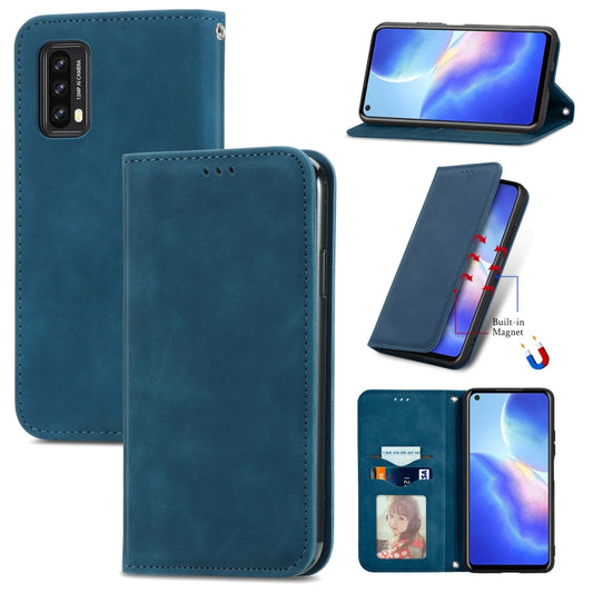 For Blackview A90 Retro Skin Feel Business Magnetic Horizontal Flip Leather Case with Holder & Card Slots & Wallet & Photo Frame(Blue) - More Brand by PMC Jewellery | Online Shopping South Africa | PMC Jewellery | Buy Now Pay Later Mobicred