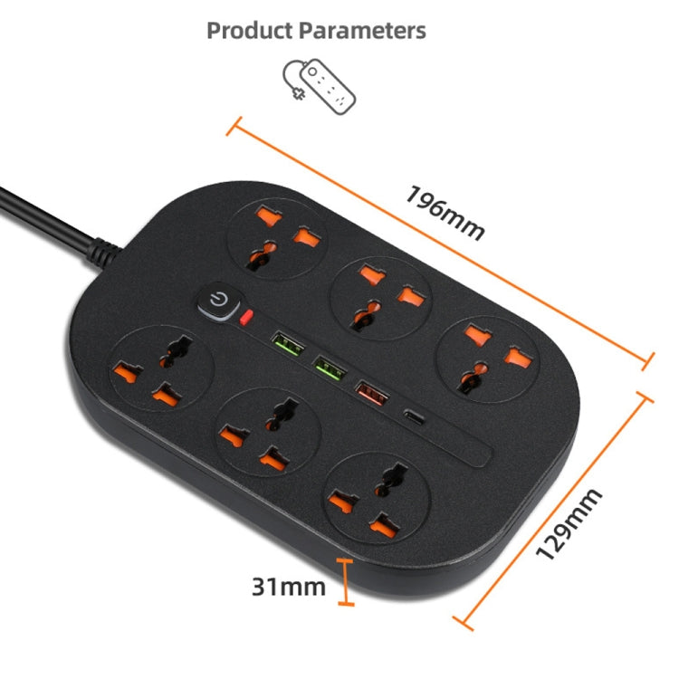 T21 PD3.0 + QC3.0 Multi-Hole Socket Plug 3000W High Power Socket, AU Plug(Black) - Extension Socket by PMC Jewellery | Online Shopping South Africa | PMC Jewellery | Buy Now Pay Later Mobicred