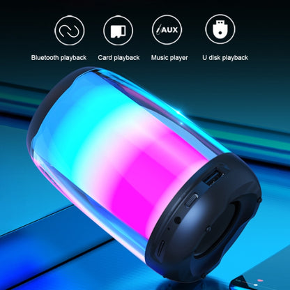 P4 LED Portable Bluetooth Wireless Bass Waterproof Outdoor Speaker Support AUX / TF Card / USB(Black) - Desktop Speaker by PMC Jewellery | Online Shopping South Africa | PMC Jewellery | Buy Now Pay Later Mobicred