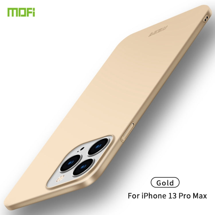 For iPhone 13 Pro Max  MOFI Frosted PC Ultra-thin Hard Case(Gold) - iPhone 13 Pro Max Cases by MOFI | Online Shopping South Africa | PMC Jewellery