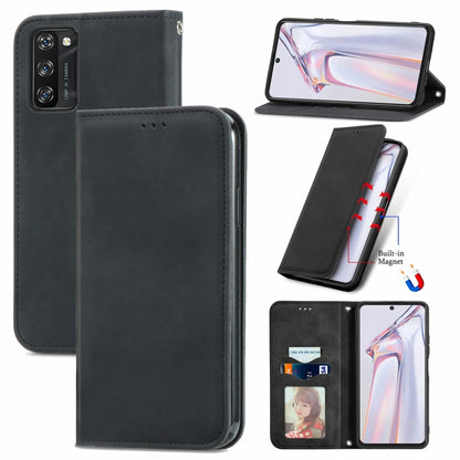 For Blackview A100 Retro Skin Feel Business Magnetic Horizontal Flip Leather Case with Holder & Card Slots & Wallet & Photo Frame(Black) - More Brand by PMC Jewellery | Online Shopping South Africa | PMC Jewellery | Buy Now Pay Later Mobicred