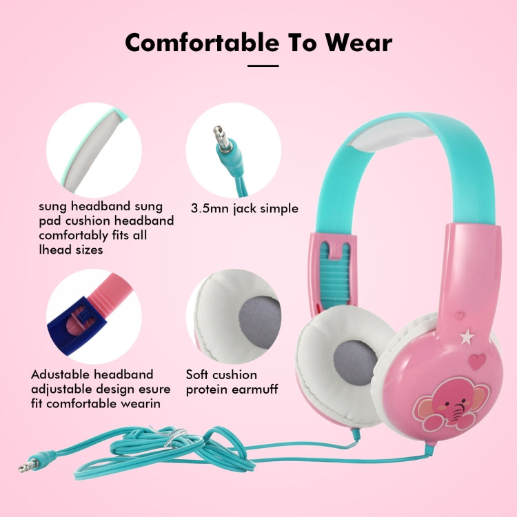 KID101 Portable Cute Children Learning Wired Headphone(Black Red) - Multimedia Headset by PMC TechLife | Online Shopping South Africa | PMC TechLife | Buy Now Pay Later Mobicred