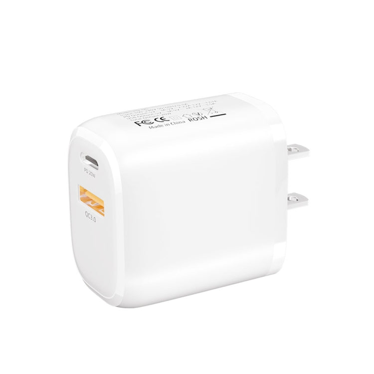CS-20W Mini Portable PD3.0 + QC3.0 Dual Ports Fast Charger(US Plug) - free shipping - PMC Jewellery - Order now!