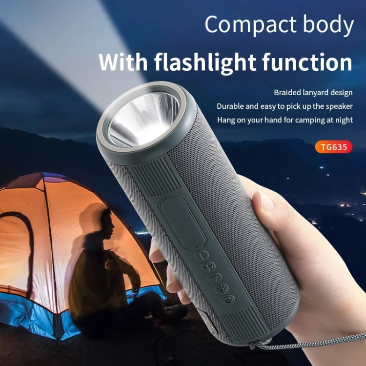 T&G TG635 Portable Outdoor Waterproof Bluetooth Speaker with Flashlight Function(Green) - Waterproof Speaker by T&G | Online Shopping South Africa | PMC Jewellery | Buy Now Pay Later Mobicred