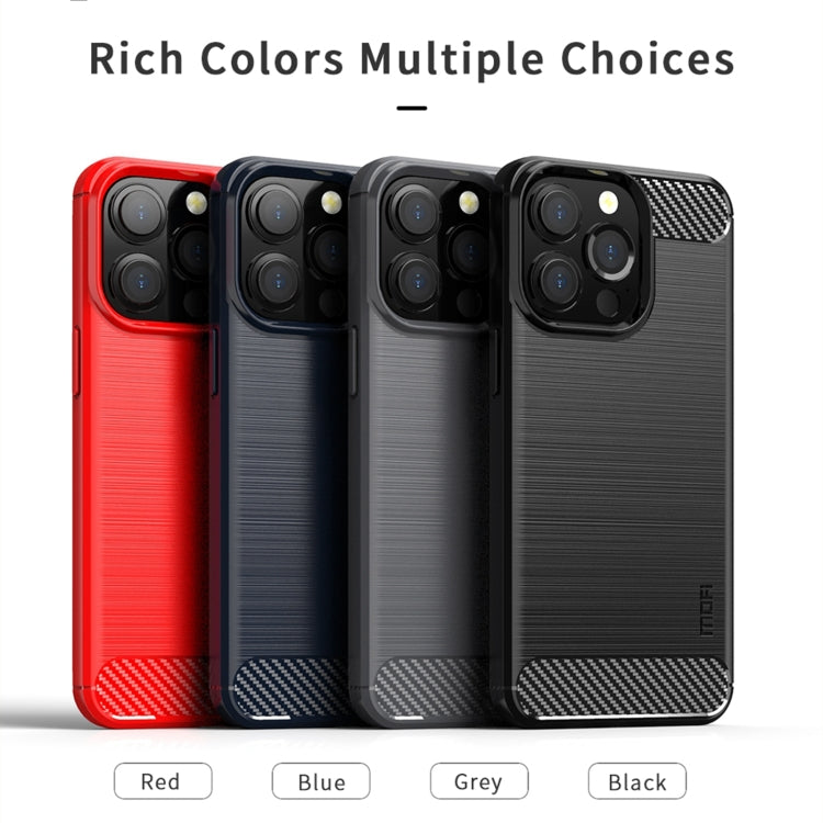 For iPhone 13 Pro Max MOFI Gentleness Series Brushed Texture Carbon Fiber Soft TPU Case  (Black) - iPhone 13 Pro Max Cases by MOFI | Online Shopping South Africa | PMC TechLife | Buy Now Pay Later Mobicred