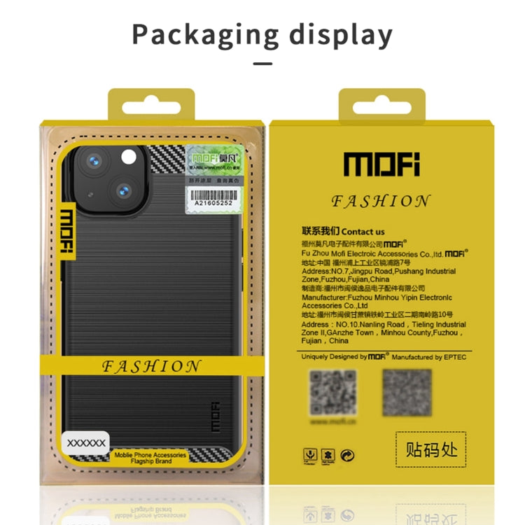 For iPhone 13 Pro Max MOFI Gentleness Series Brushed Texture Carbon Fiber Soft TPU Case  (Black) - iPhone 13 Pro Max Cases by MOFI | Online Shopping South Africa | PMC TechLife | Buy Now Pay Later Mobicred