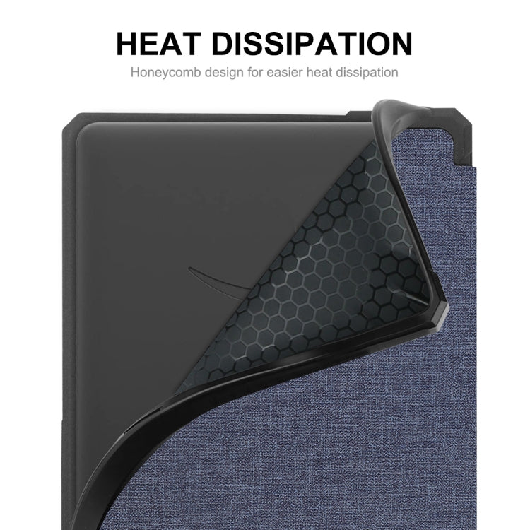 For Amazon Kindle Paperwhite 5 2021 ENKAY Solid Color Denim Texture Horizontal Flip Leather Tablet Case with Sleep / Wake-up Function(Dark Blue) - free shipping - PMC TechLife - Order now!