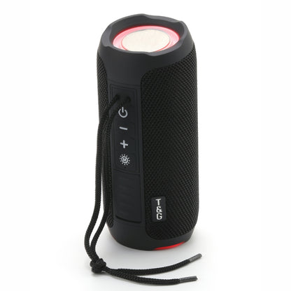 T&G TG227 Outdoor Portable Waterproof Bluetooth Music Speaker with LED Support FM / TF / USB(Black) - Desktop Speaker by T&G | Online Shopping South Africa | PMC Jewellery | Buy Now Pay Later Mobicred