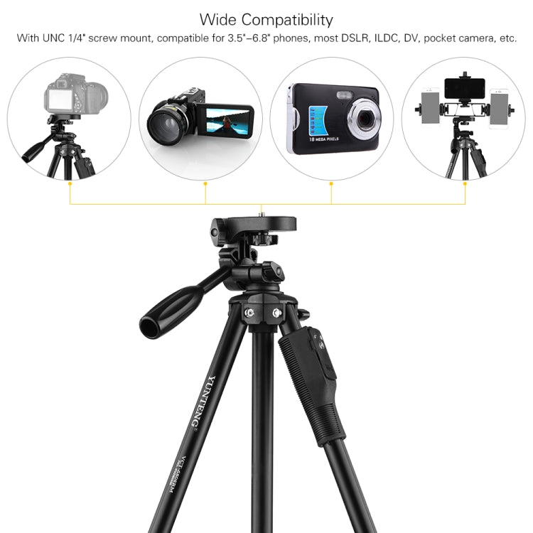 YUNTENG VCT-6808 Multi-Phone Bracket Tripod Mount with Ball Head and Remote Control - free shipping - PMC TechLife - Order now!