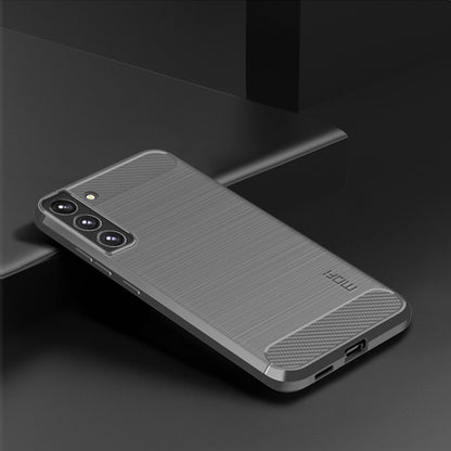 For Samsung Galaxy S22+ 5G MOFI Gentleness Series Brushed Texture Carbon Fiber Soft TPU Case(Gray) - Galaxy S22+ 5G Cases by MOFI | Online Shopping South Africa | PMC Jewellery | Buy Now Pay Later Mobicred