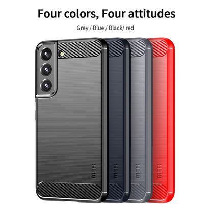 For Samsung Galaxy S22+ 5G MOFI Gentleness Series Brushed Texture Carbon Fiber Soft TPU Case(Gray) - Galaxy S22+ 5G Cases by MOFI | Online Shopping South Africa | PMC Jewellery | Buy Now Pay Later Mobicred