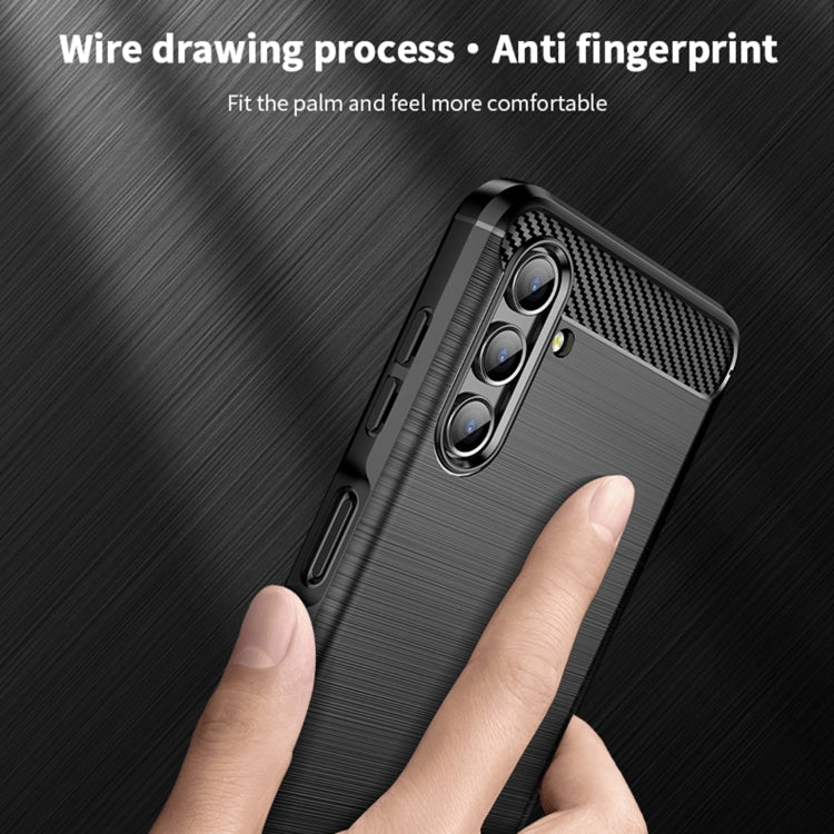 For Samsung Galaxy A13 5G MOFI Gentleness Series Brushed Texture Carbon Fiber Soft TPU Case(Red) - Galaxy Phone Cases by MOFI | Online Shopping South Africa | PMC TechLife | Buy Now Pay Later Mobicred