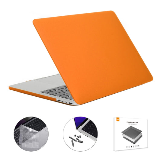 ENKAY Hat-Prince 3 in 1 Matte Laptop Protective Case + TPU Keyboard Film + Anti-dust Plugs Set for MacBook Pro 16.2 inch A2485 2021/A2880 2023, Version:EU Version(Orange) - MacBook Pro Cases by ENKAY | Online Shopping South Africa | PMC Jewellery | Buy Now Pay Later Mobicred