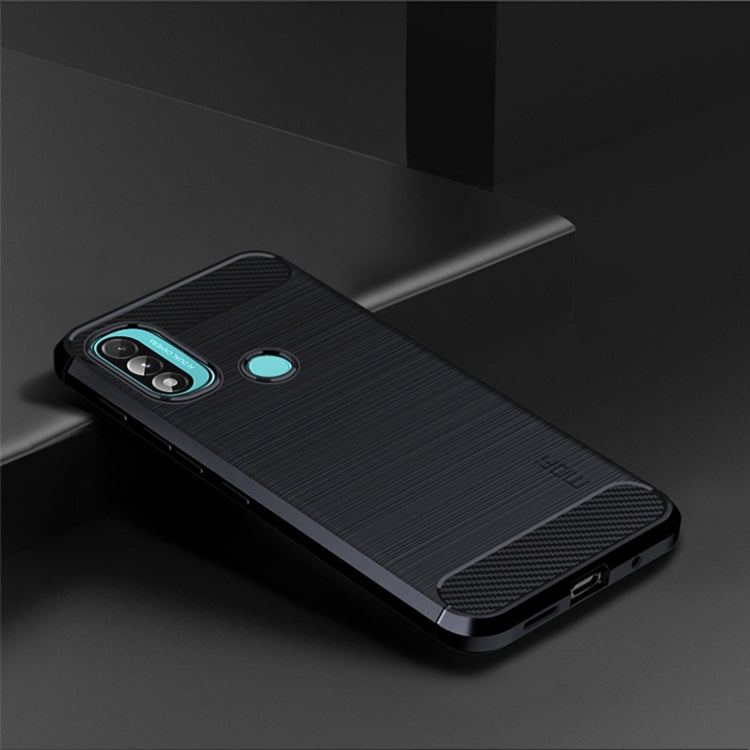 For Motorola Moto E20 / E30 / E40 MOFI Gentleness Series Brushed Texture Carbon Fiber Soft TPU Case(Blue) - Motorola Cases by MOFI | Online Shopping South Africa | PMC Jewellery | Buy Now Pay Later Mobicred