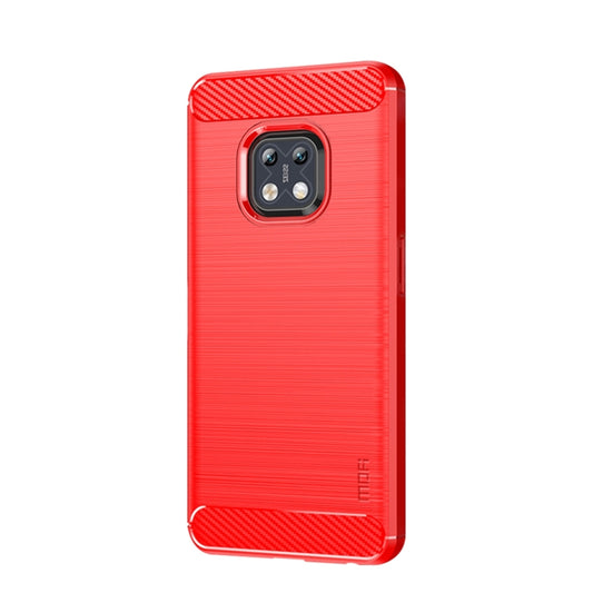 For Nokia XR20 MOFI Gentleness Series Brushed Texture Carbon Fiber Soft TPU Case(Red) - Nokia Cases by MOFI | Online Shopping South Africa | PMC Jewellery | Buy Now Pay Later Mobicred