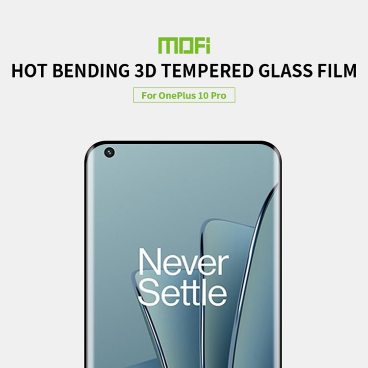 For OnePlus 10 Pro MOFI 9H 3D Explosion-proof Hot Bending Tempered Glass Full Film(Black) - OnePlus Tempered Glass by MOFI | Online Shopping South Africa | PMC Jewellery