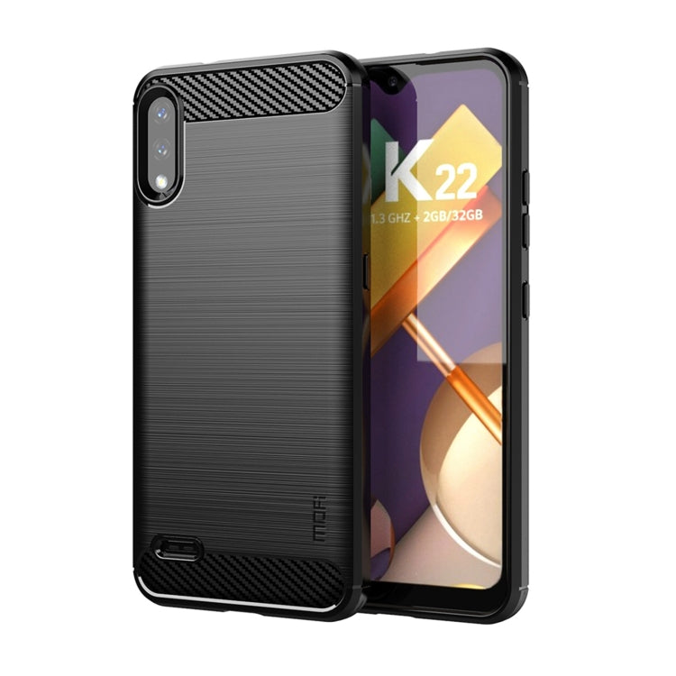 For LG K22 / K22 Plus MOFI Gentleness Brushed Carbon Fiber Soft TPU Case(Black) - LG by MOFI | Online Shopping South Africa | PMC Jewellery | Buy Now Pay Later Mobicred