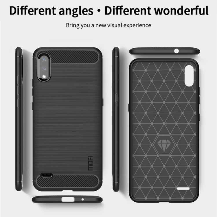 For LG K22 / K22 Plus MOFI Gentleness Brushed Carbon Fiber Soft TPU Case(Black) - free shipping - PMC TechLife - Order now!