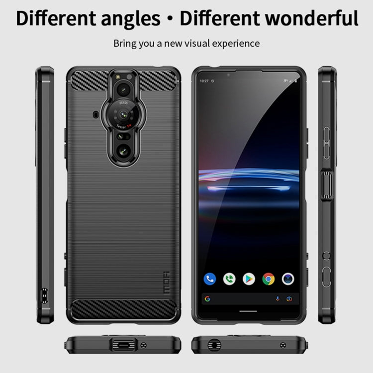 For Sony Xperia Pro-I MOFI Gentleness Brushed Carbon Fiber Soft TPU Case(Black) - Sony Cases by MOFI | Online Shopping South Africa | PMC TechLife