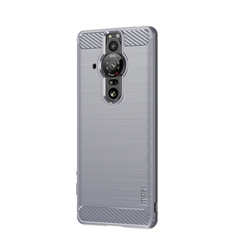 For Sony Xperia Pro-I MOFI Gentleness Brushed Carbon Fiber Soft TPU Case(Grey) - Sony Cases by MOFI | Online Shopping South Africa | PMC TechLife