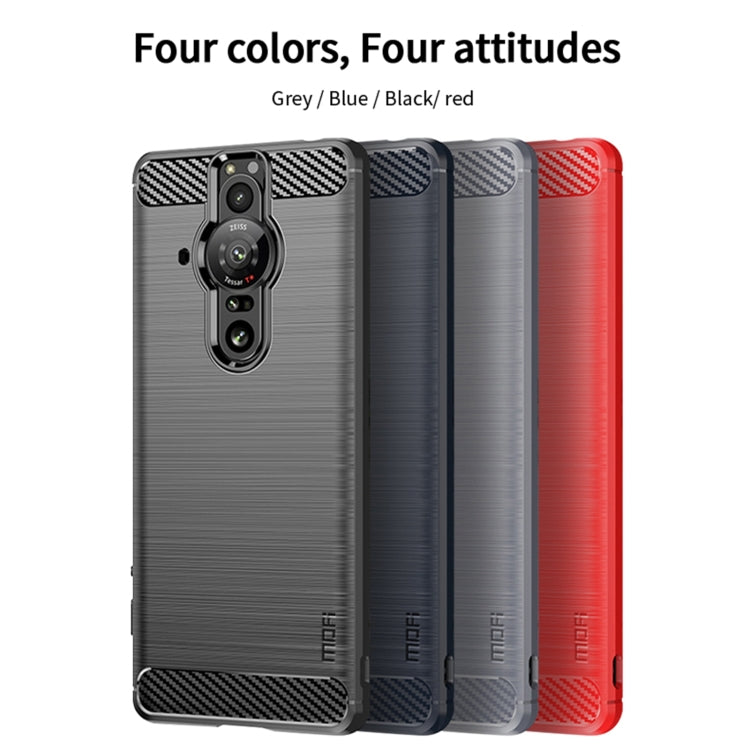 For Sony Xperia Pro-I MOFI Gentleness Brushed Carbon Fiber Soft TPU Case(Grey) - Sony Cases by MOFI | Online Shopping South Africa | PMC TechLife