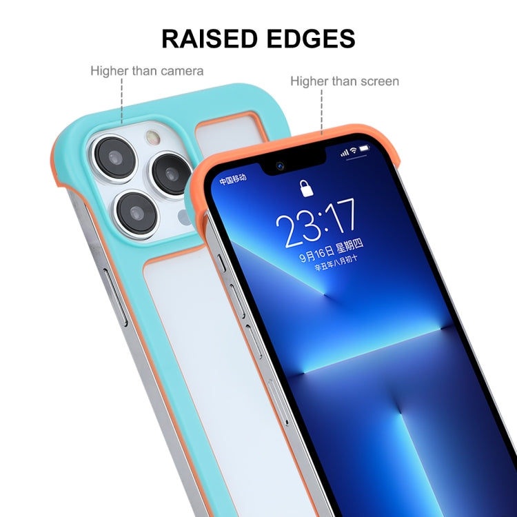 For iPhone 13 Pro Max ENKAY Frameless Hollow Shockproof PC Case (Blue) - iPhone 13 Pro Max Cases by ENKAY | Online Shopping South Africa | PMC Jewellery | Buy Now Pay Later Mobicred