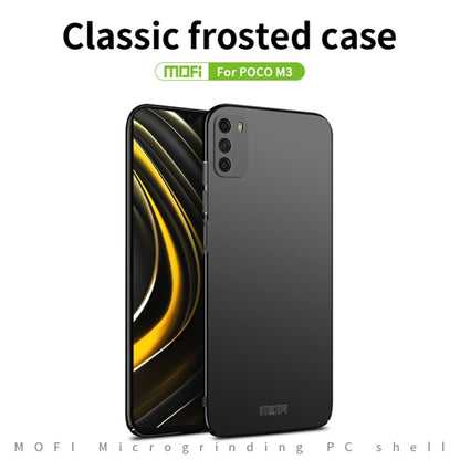 For Xiaomi Poco M3 / Redmi 9T MOFI Frosted PC Ultra-thin Hard Case(Black) - Xiaomi Cases by MOFI | Online Shopping South Africa | PMC Jewellery