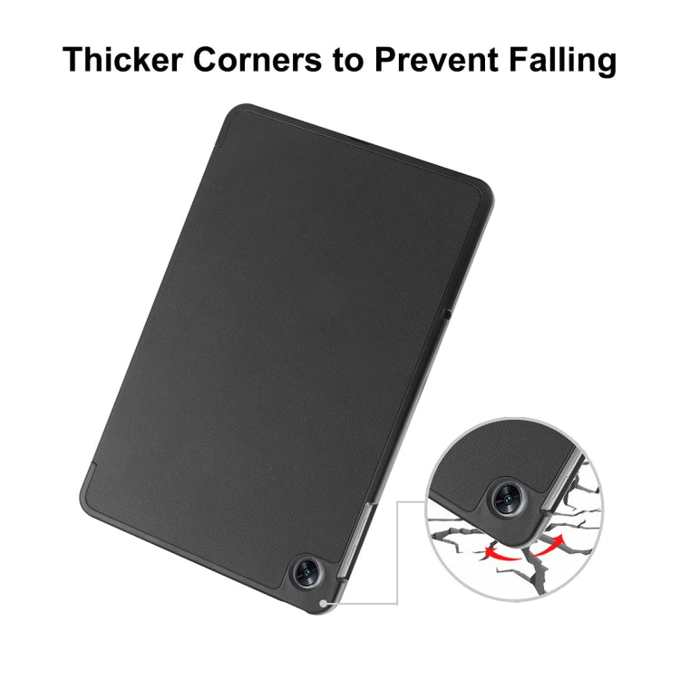For OPPO Pad Air ENKAY Tri-fold Custer Texture Leather Smart Tablet Case(Dark Green) - free shipping - PMc TechLife - Order now!