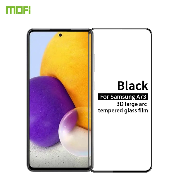 For Samsung Galaxy A73 5G MOFI 9H 3D Explosion-proof Tempered Glass Film(Black) - Galaxy Tempered Glass by MOFI | Online Shopping South Africa | PMC TechLife
