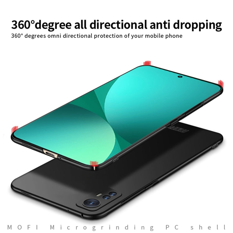 For Xiaomi 12 / 12X MOFI Frosted PC Ultra-thin Hard Phone Case(Black) - Xiaomi Cases by MOFI | Online Shopping South Africa | PMC TechLife | Buy Now Pay Later Mobicred