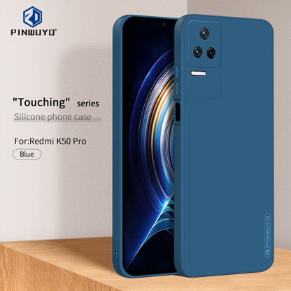 For Xiaomi Redmi K50 / K50 Pro PINWUYO Sense Series Liquid Silicone TPU Phone Case(Blue) - More Brand by PINWUYO | Online Shopping South Africa | PMC Jewellery | Buy Now Pay Later Mobicred