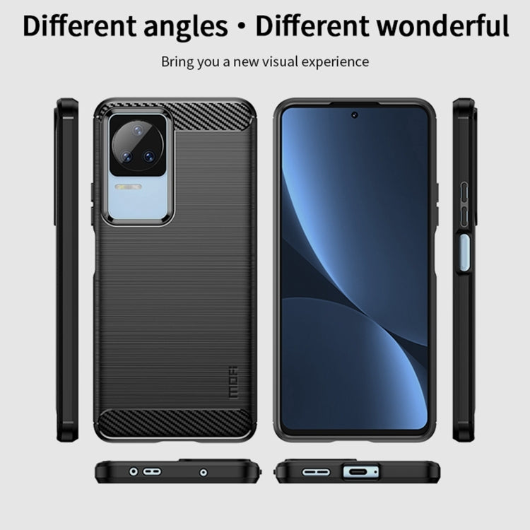 For Xiaomi Redmi K40S MOFI Gentleness Brushed Carbon Fiber Soft TPU Case(Blue) - Xiaomi Cases by MOFI | Online Shopping South Africa | PMC TechLife | Buy Now Pay Later Mobicred