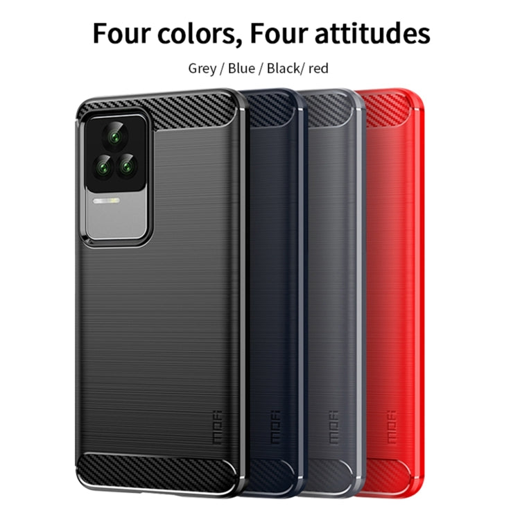 For Xiaomi Redmi K50 / K50 Pro MOFI Gentleness Brushed Carbon Fiber Soft TPU Case(Black) - Xiaomi Cases by MOFI | Online Shopping South Africa | PMC Jewellery | Buy Now Pay Later Mobicred