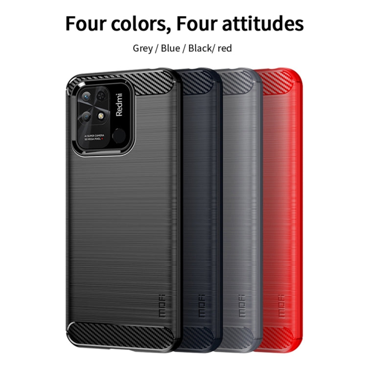 For Xiaomi Redmi 10C MOFI Gentleness Brushed Carbon Fiber Soft TPU Case(Black) - Xiaomi Cases by MOFI | Online Shopping South Africa | PMC TechLife