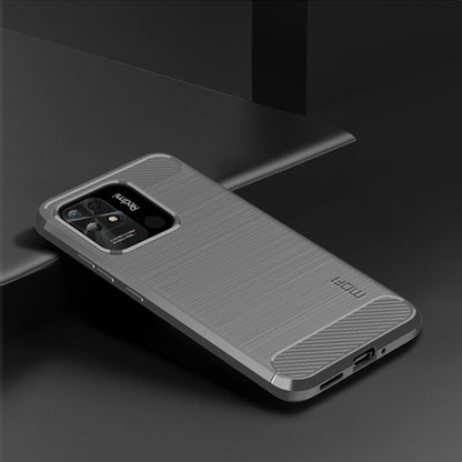 For Xiaomi Redmi 10C MOFI Gentleness Brushed Carbon Fiber Soft TPU Case(Gray) - Xiaomi Cases by MOFI | Online Shopping South Africa | PMC Jewellery | Buy Now Pay Later Mobicred