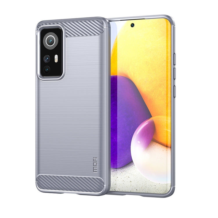 For Xiaomi 12 / 12X MOFI Gentleness Brushed Carbon Fiber Soft TPU Case(Gray) - Xiaomi Cases by MOFI | Online Shopping South Africa | PMC Jewellery