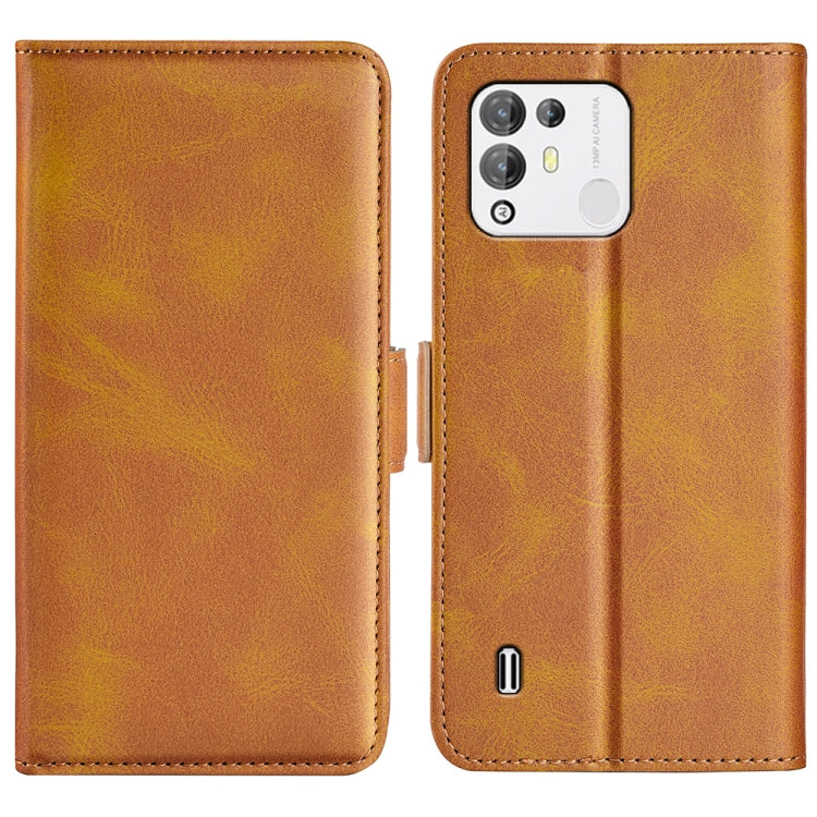 For Blackview A55 Pro Dual-side Magnetic Buckle Leather Phone Case(Yellow) - More Brand by PMC Jewellery | Online Shopping South Africa | PMC Jewellery | Buy Now Pay Later Mobicred