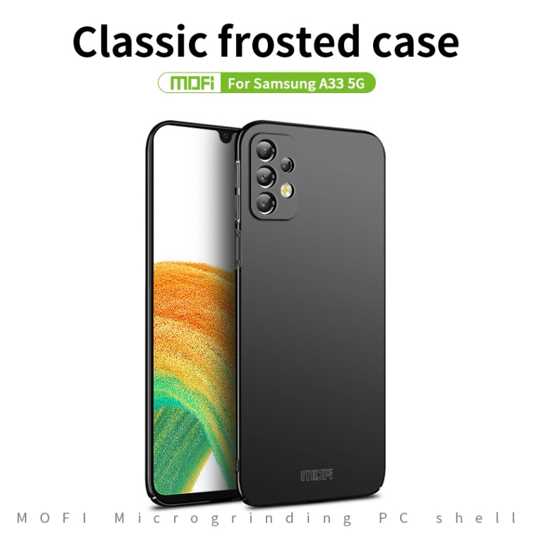 For Samsung Galaxy A33 5G MOFI Frosted PC Ultra-thin Hard Phone Case(Gold) - Galaxy Phone Cases by MOFI | Online Shopping South Africa | PMC Jewellery