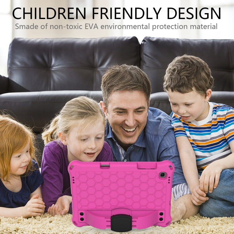 For Lenovo X306 / X606 / K10 Honeycomb EVA + PC Shockproof Tablet Case with Strap(Rose Red+Black) - Lenovo by PMC TechLife | Online Shopping South Africa | PMC TechLife | Buy Now Pay Later Mobicred