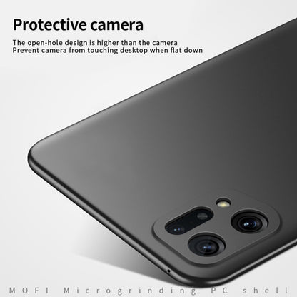 For OPPO Find X5 MOFI Frosted PC Ultra-thin Hard Case(Black) - OPPO Cases by MOFI | Online Shopping South Africa | PMC Jewellery