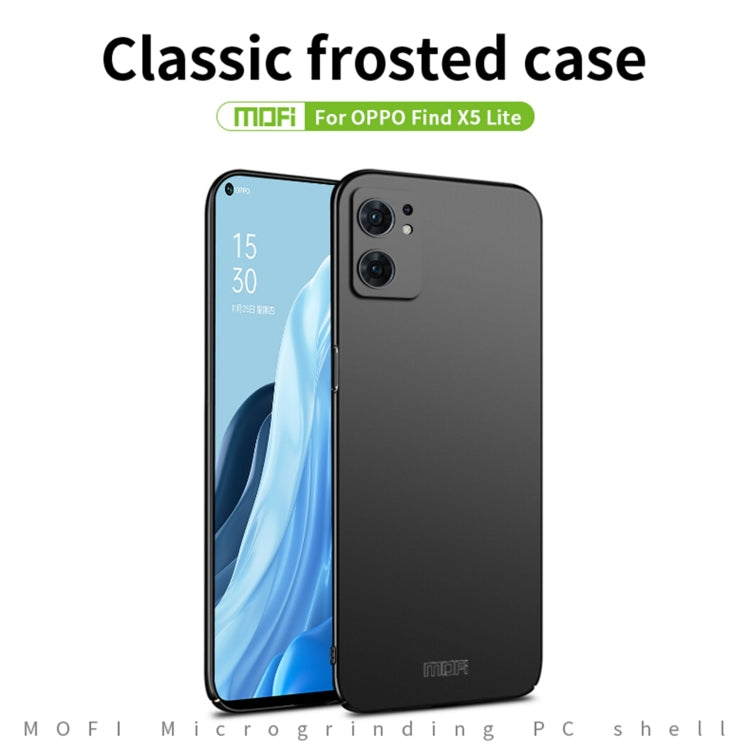 For OPPO Reno7 5G Global / Find X5 Lite MOFI Frosted PC Ultra-thin Hard Case(Red) - OPPO Cases by MOFI | Online Shopping South Africa | PMC Jewellery