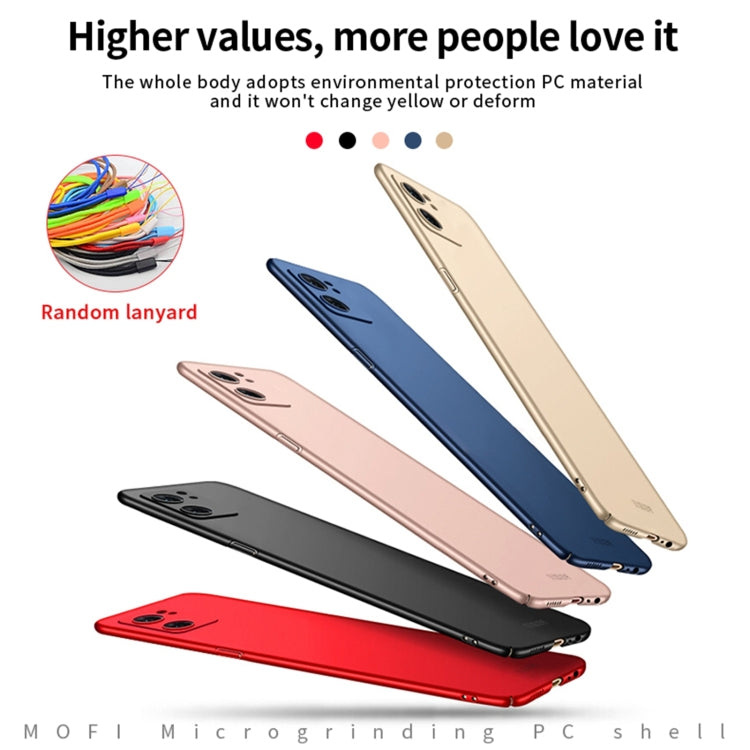 For OPPO Reno7 5G Global / Find X5 Lite MOFI Frosted PC Ultra-thin Hard Case(Red) - OPPO Cases by MOFI | Online Shopping South Africa | PMC Jewellery