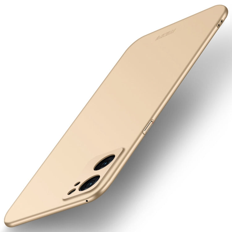 For OPPO Reno7 4G / F21 Pro 4G MOFI Frosted PC Ultra-thin Hard Case(Gold) - OPPO Cases by MOFI | Online Shopping South Africa | PMC TechLife | Buy Now Pay Later Mobicred