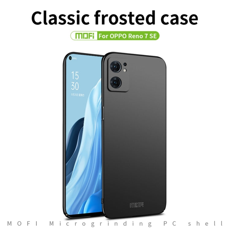 For OPPO Reno7 SE MOFI Frosted PC Ultra-thin Hard Case(Black) - OPPO Cases by MOFI | Online Shopping South Africa | PMC TechLife