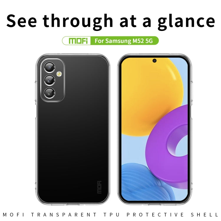 For Samsung Galaxy M52 5G MOFI Ming Series Ultra-thin TPU Phone Case(Transparent) - Galaxy Phone Cases by MOFI | Online Shopping South Africa | PMC Jewellery