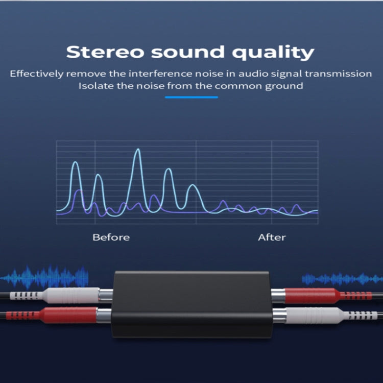 G1 RCA Audio Common Ground Isolator Anti-jamming Noise Reduction Filter Eliminates Bluetooth Receiver - Live Sound Effects Processors by PMC TechLife | Online Shopping South Africa | PMC TechLife | Buy Now Pay Later Mobicred