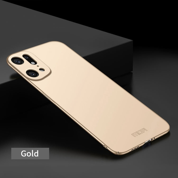 For OPPO Find X5 Pro MOFI Frosted PC Ultra-thin Hard Case(Gold) -  by MOFI | Online Shopping South Africa | PMC TechLife | Buy Now Pay Later Mobicred