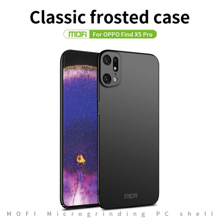 For OPPO Find X5 Pro MOFI Frosted PC Ultra-thin Hard Case(Gold) -  by MOFI | Online Shopping South Africa | PMC TechLife | Buy Now Pay Later Mobicred