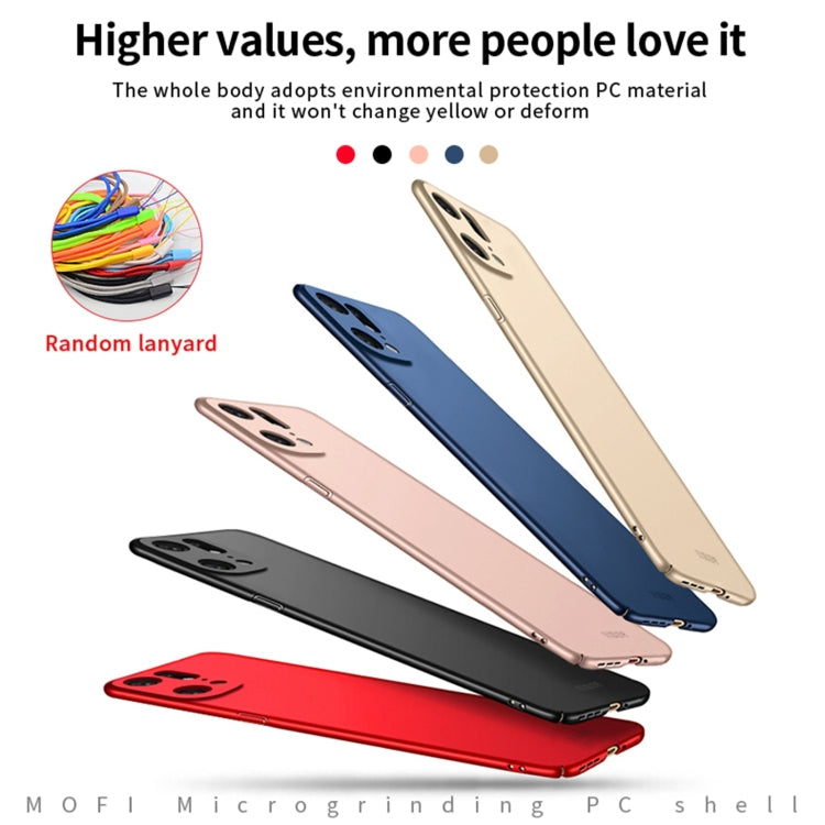 For OPPO Find X5 Pro MOFI Frosted PC Ultra-thin Hard Case(Gold) -  by MOFI | Online Shopping South Africa | PMC Jewellery